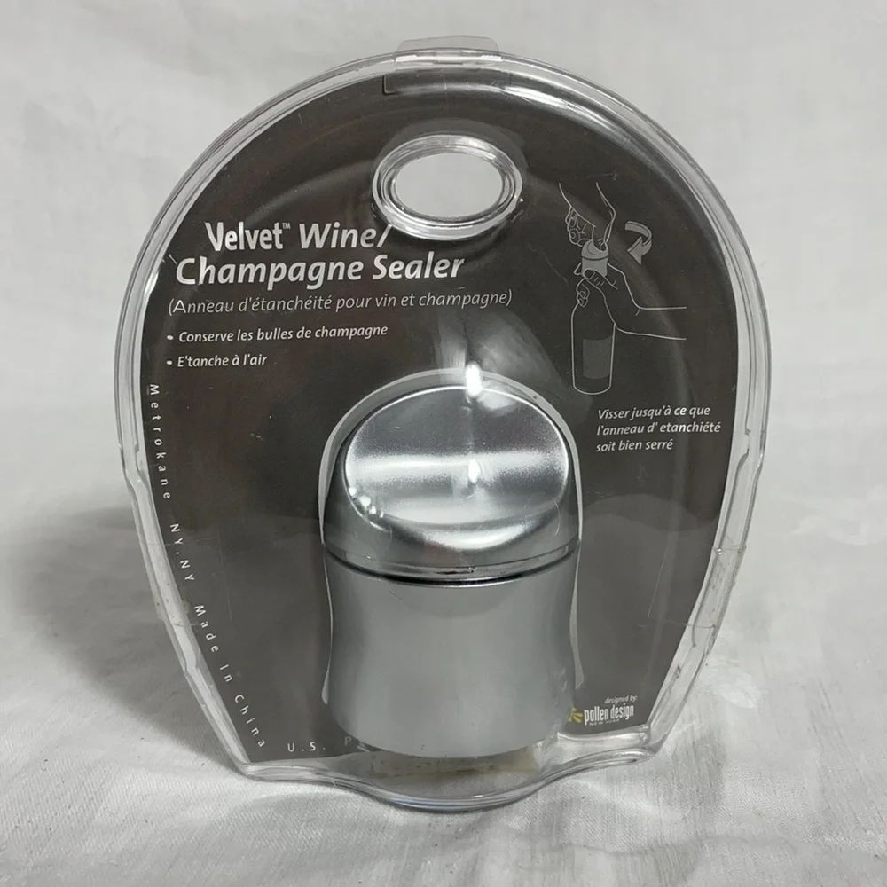 NWOT METROKANE Velvet Wine / Champagne Sealer